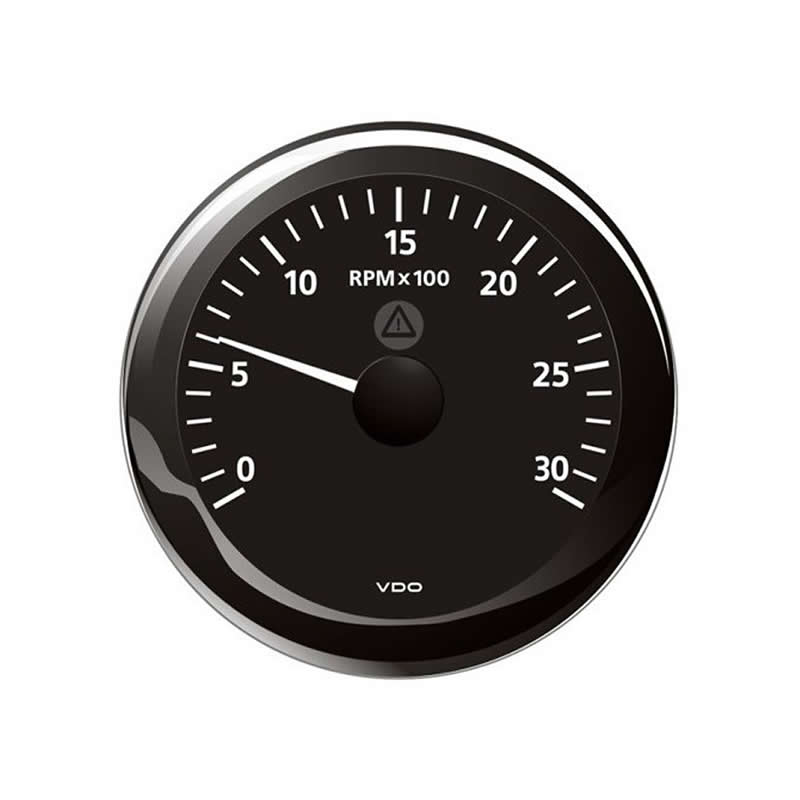 VDO ViewLine Tachometer 3.000 RPM Black 85mm